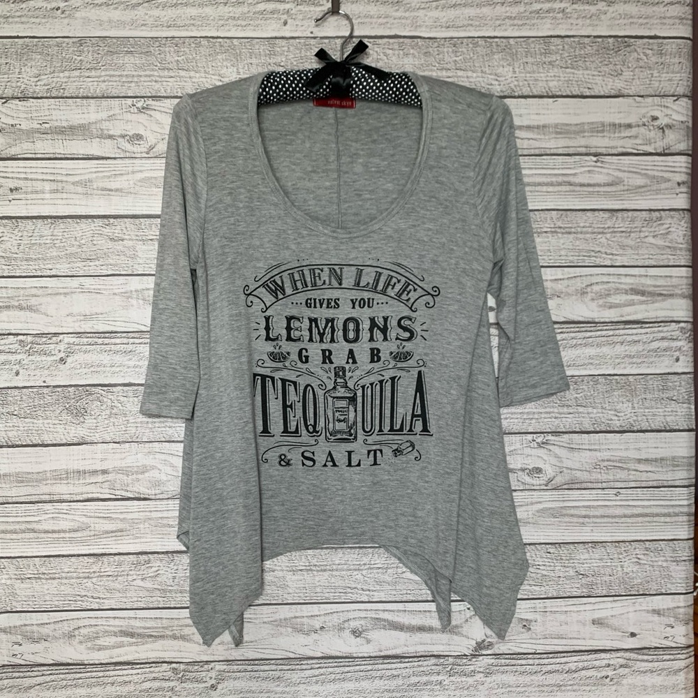 Shark Bite ‘Cheeky’ Gray Top